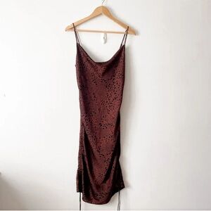 Wilfred Brown Patterned Midi Dress